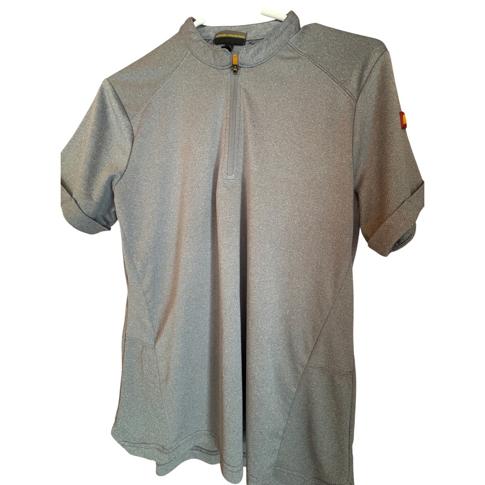McDonalds Quarter Zip Polo Shirt Mens Gray Logo Casual Work Uniform & Ty L